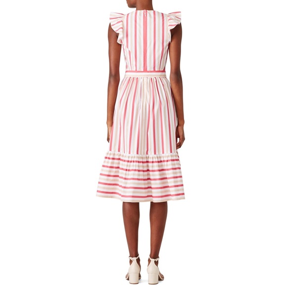 Kate Spade New York Peach Sherbert Midi Dress EUC - Picture 5 of 16